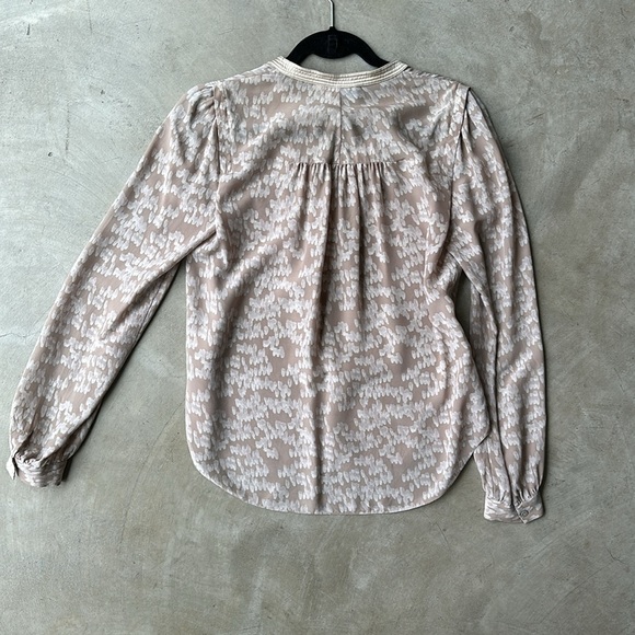 REBECCA TAYLOR silk printed nude blouse - Picture 6 of 6